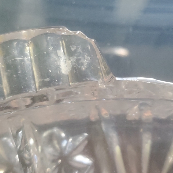 Vintage Foreign cut Glass vegetable dish - Picture 5 of 5